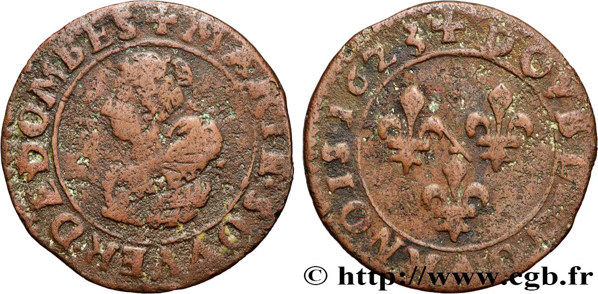 DOMBES - PRINCIPAUTÉ DE DOMBES - MARIE DE BOURBON-MONTPENSIER Double tournois TB