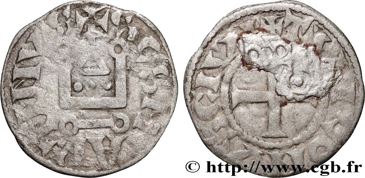 TOURAINE - TOURS - ABBAYE DE SAINT-MARTIN DE TOURS Denier TB+