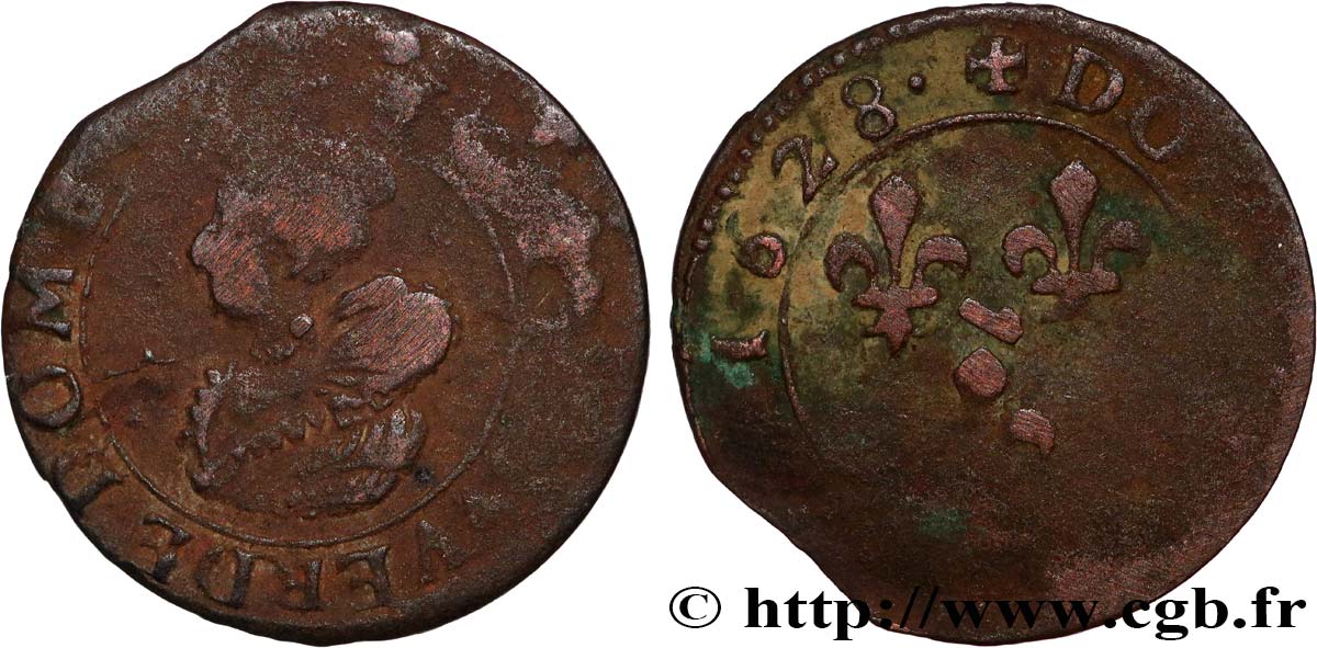 DOMBES - PRINCIPAUTÉ DE DOMBES - MARIE DE BOURBON-MONTPENSIER Double tournois TB