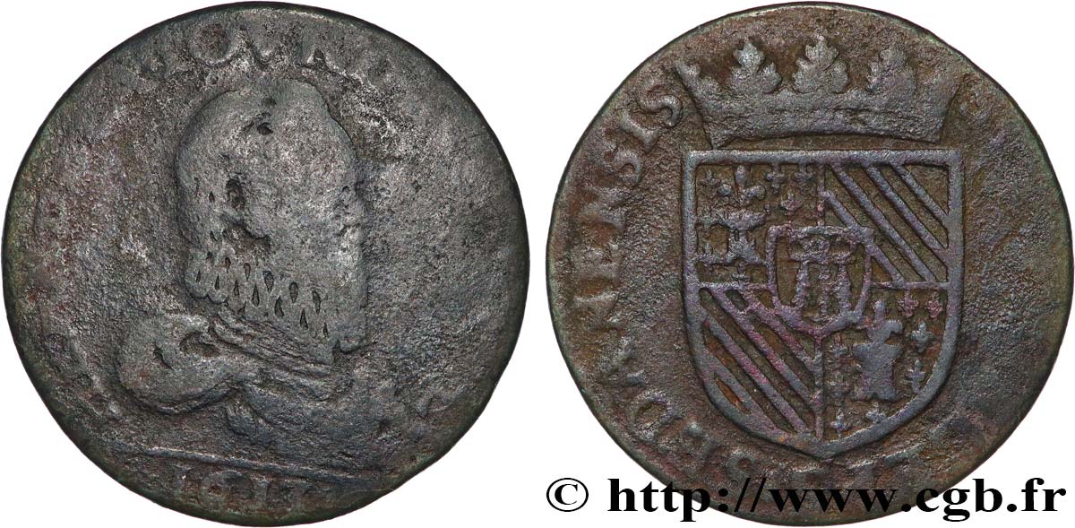 ARDENNES - PRINCIPAUTÉ DE SEDAN - HENRI DE LA TOUR D AUVERGNE Liard, type 4 (col fraisé) B+