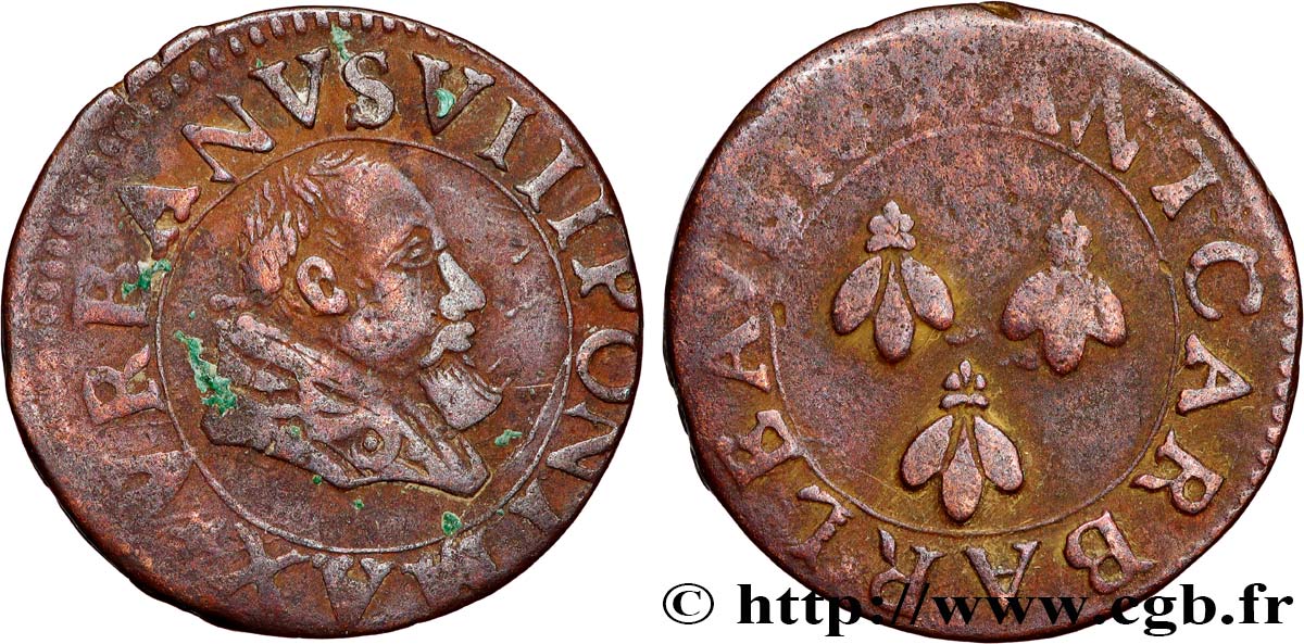 CONTADO VENASSINO - AVIGNONE - URBAIN VIII (Maffeo Barberini) Double tournois ou quattrino q.BB