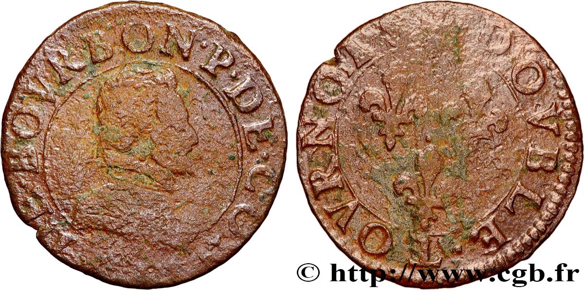 PRINCIPAUTY OF CHATEAU-REGNAULT - FRANCOIS OF BOURBON-CONTI Double tournois, type 18 S