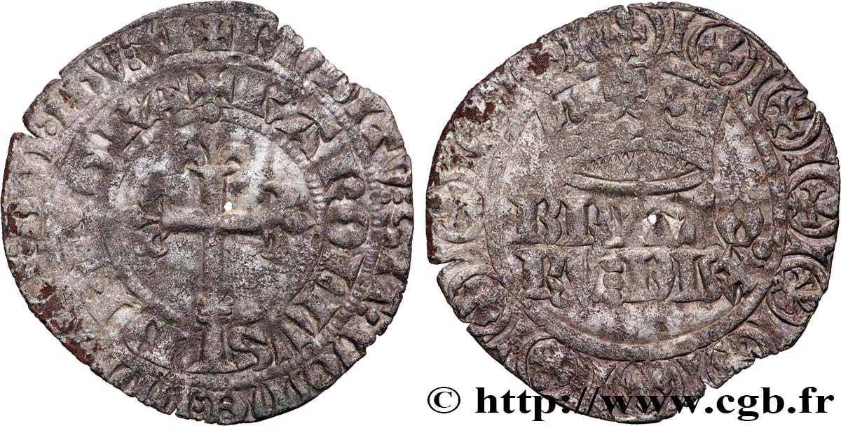 DUCHY OF BRITTANY - CHARLES OF BLOIS Gros BC+