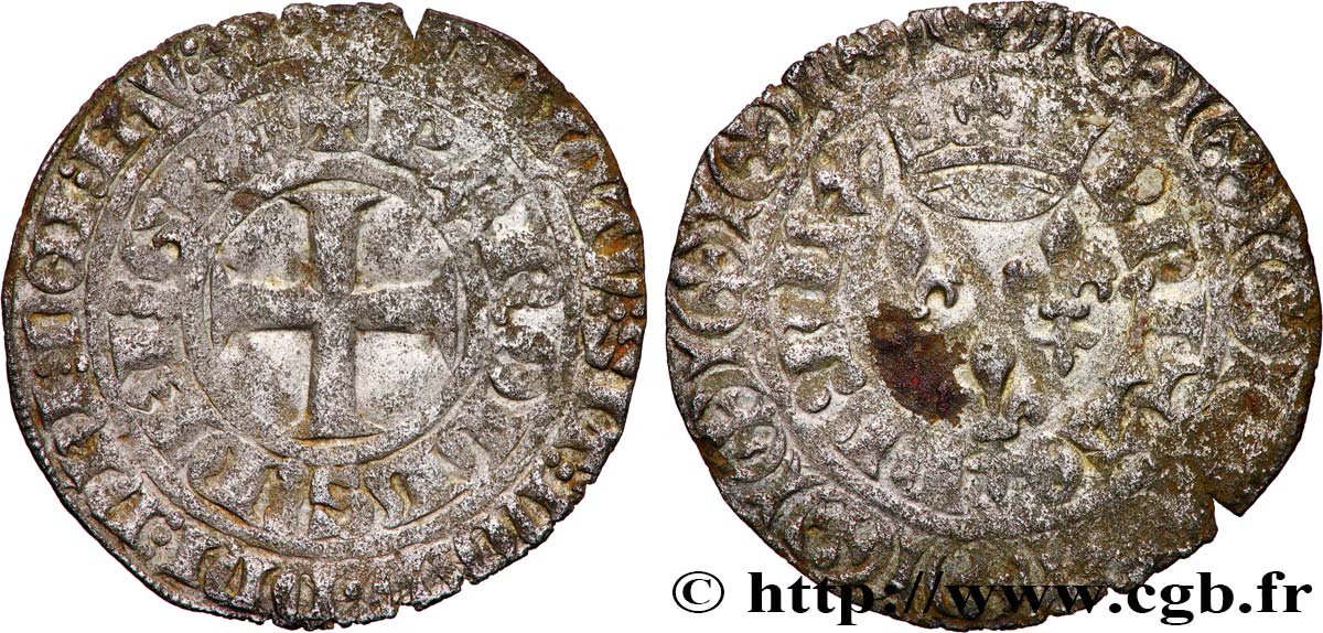 DUCHY OF BRITTANY - CHARLES OF BLOIS Gros XF