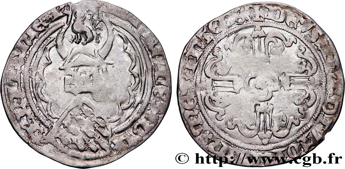 BRITTANY - DUCHY OF BRITTANY - JOHN IV OF MONTFORT Gros, 1er type VF