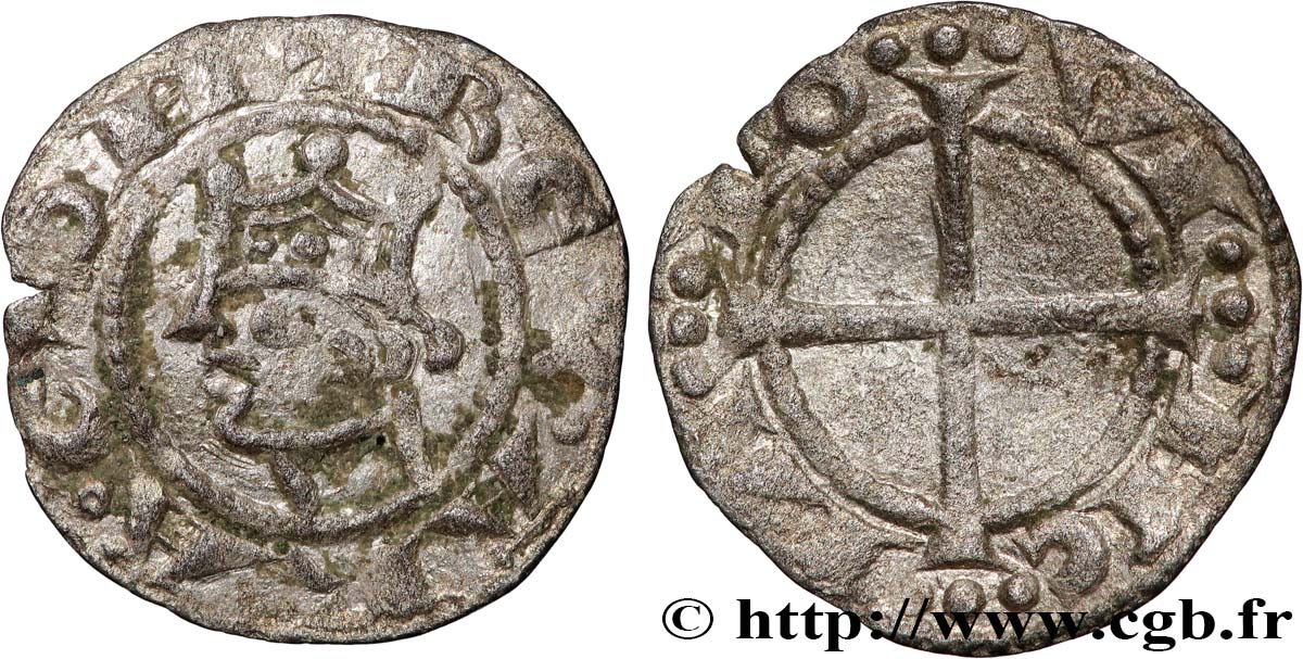 PROVENCE - COUNTY OF PROVENCE - ALFONSO II OF ARAGON (governor of Provence) Obole XF