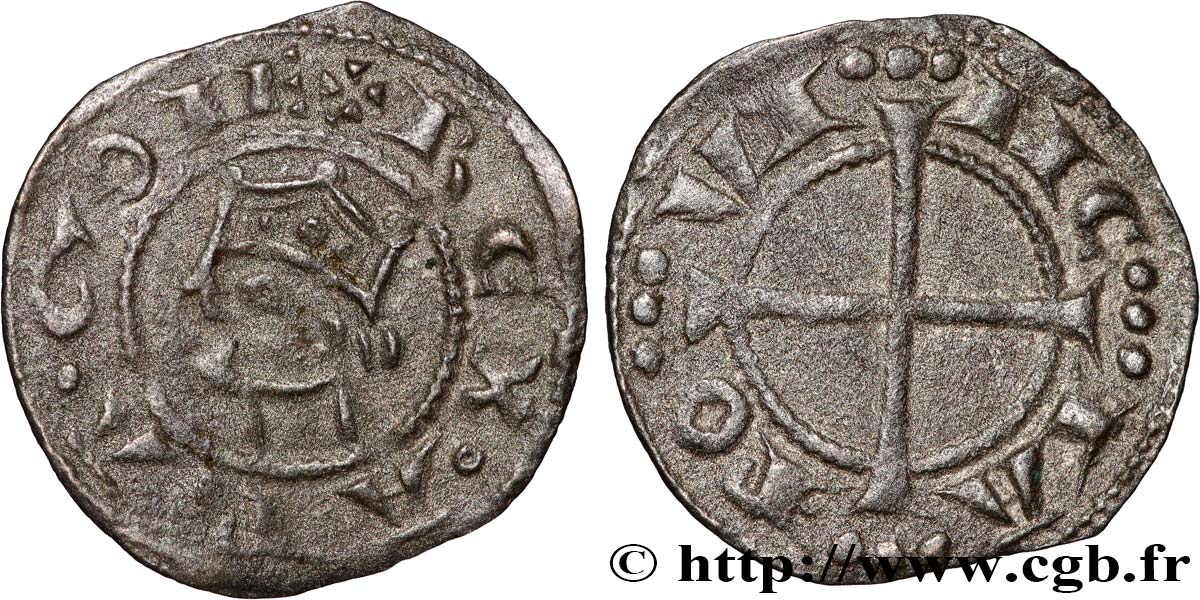 PROVENCE - COUNTY OF PROVENCE - ALFONSO II OF ARAGON (governor of Provence) Obole XF