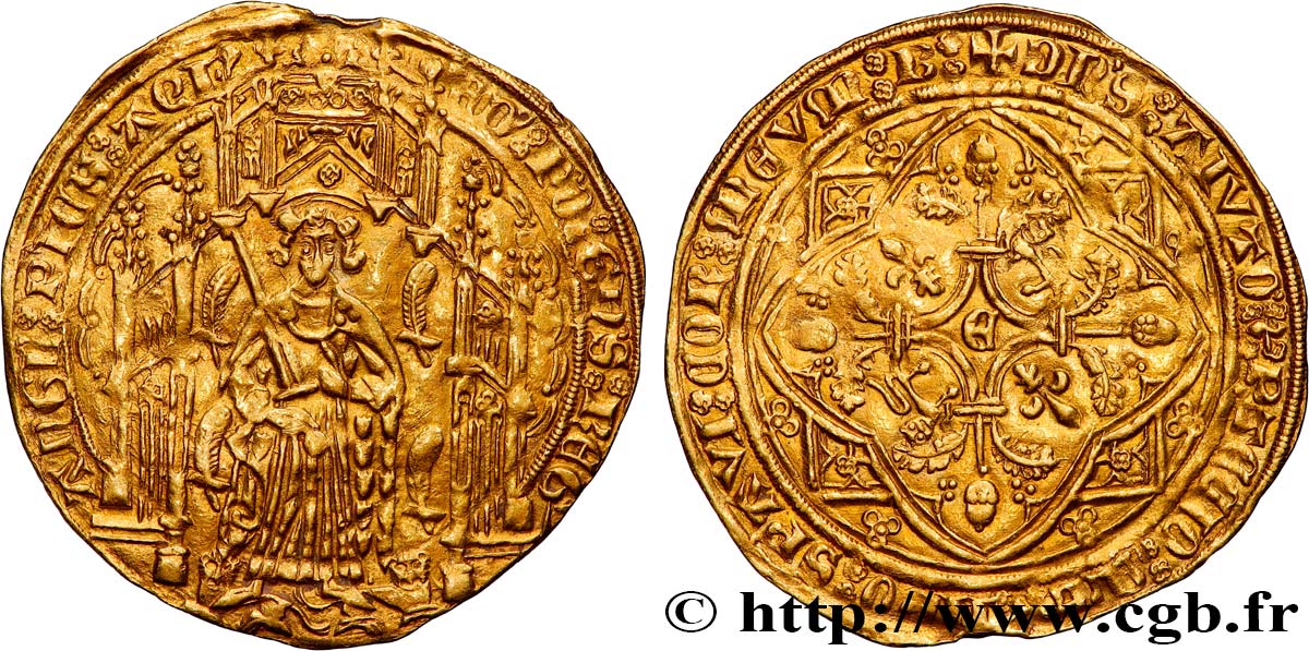 DUCHY OF AQUITANY - EDWARD THE BLACK PRINCE Pavillon d’or XF