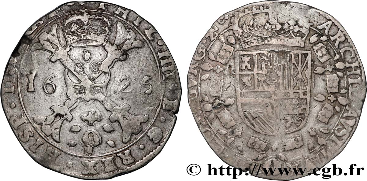COUNTRY OF BURGUNDY - PHILIPPE IV OF SPAIN Patagon VF/XF
