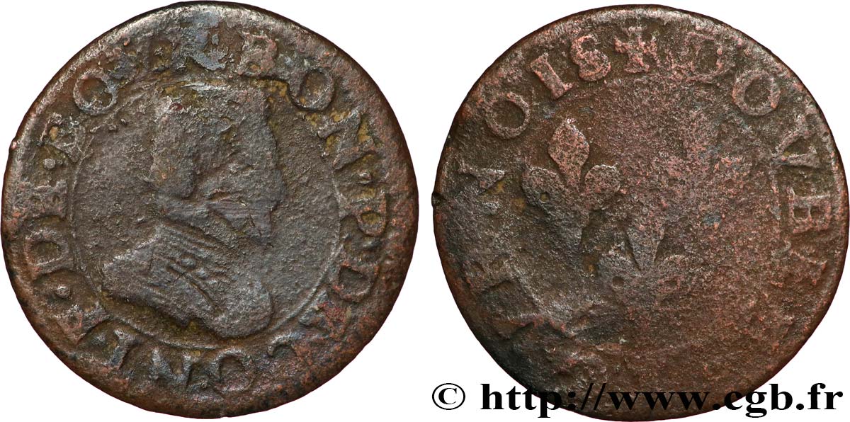 PRINCIPAUTÉ DE CHÂTEAU-REGNAULT - FRANÇOIS DE BOURBON-CONTI Double tournois, type 18 TB
