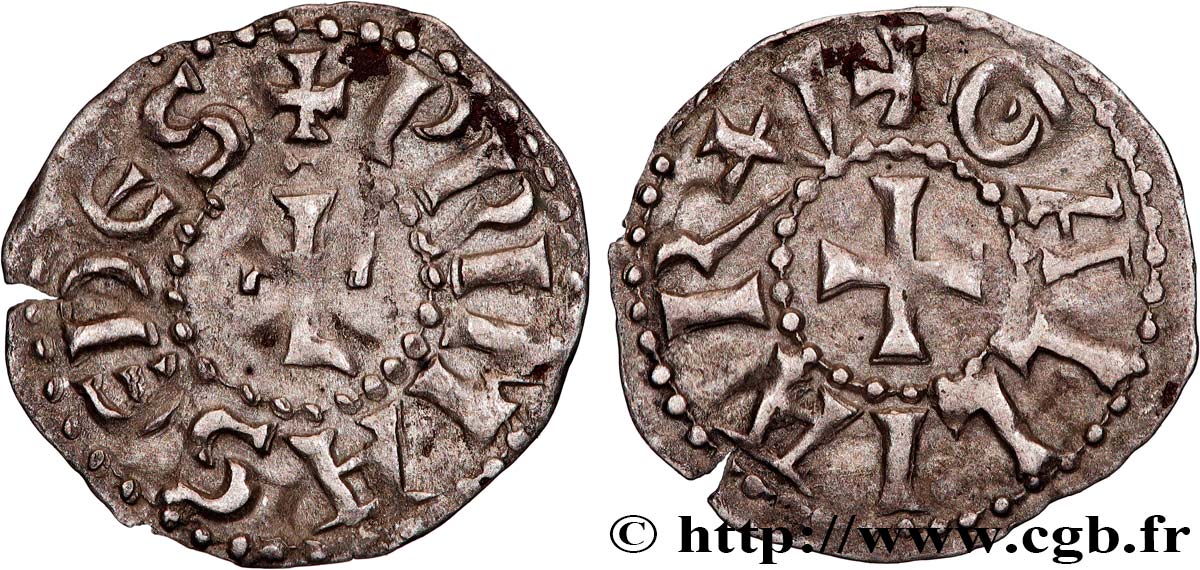 ARCHBISCHOP OF LYON - ANONYMOUS COINAGE Obole XF/AU