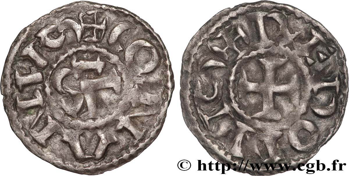 BRITTANY - DUCHY OF BRITTANY - CONAN III Denier VF