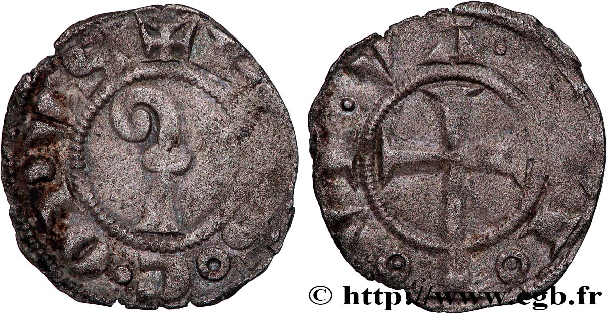 LANGUEDOC - BISHOPRIC OF VIVIERS - ANONYMOUS Denier XF