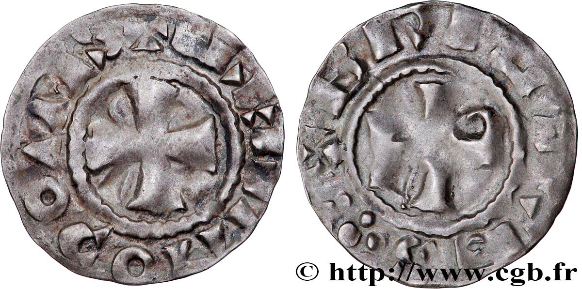 AUVERGNE - WILLIAM II AND HIS SUCCESSORS Denier XF