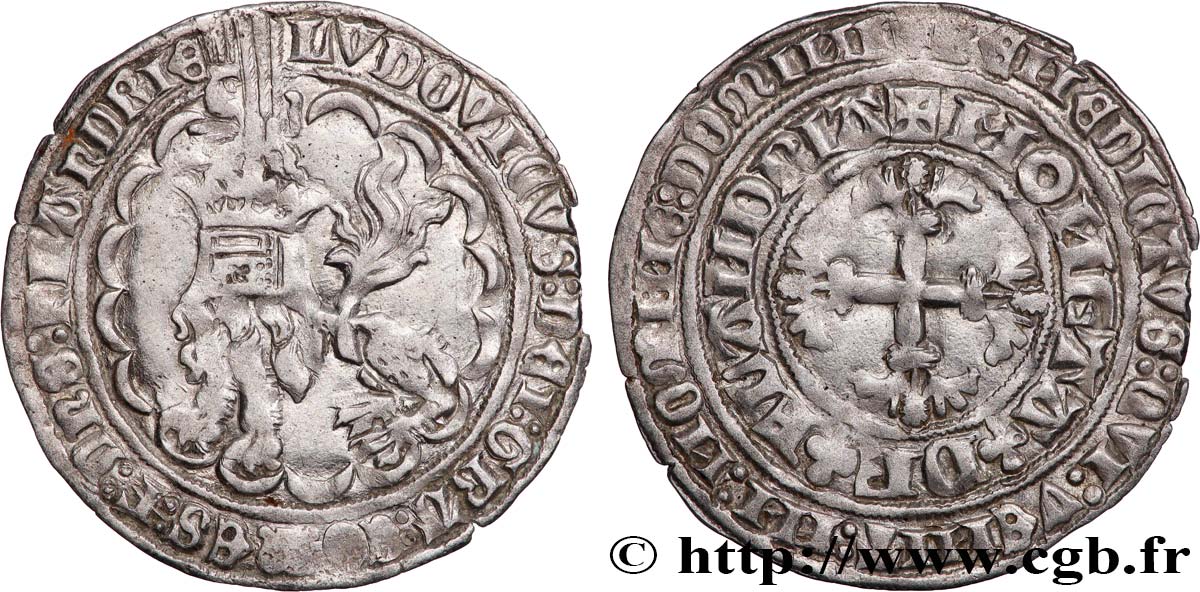 FLANDERS - COUNTY OF FLANDERS - LOUIS I OF CRÉCY - LOUIS II Double gros ou botdraeger AU/AU