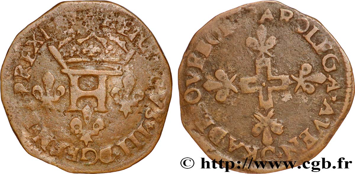 COMTAT-VENAISSIN - AVIGNON - GREGORY XIII (Ugo Buoncompagni) Double sol parisis VF