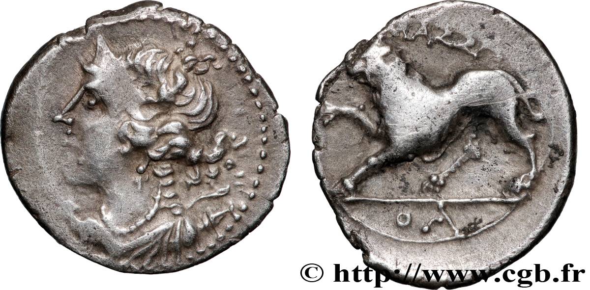 MASSALIA - MARSEILLE “Drachme légère” ou tétrobole, tête à gauche AU/XF
