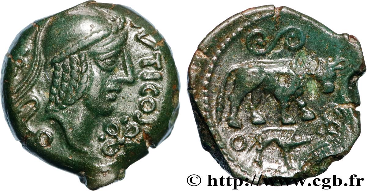 VELIOCASSES (Regione di Normandia) Bronze SVTICOS, classe I au taureau SPL/q.SPL