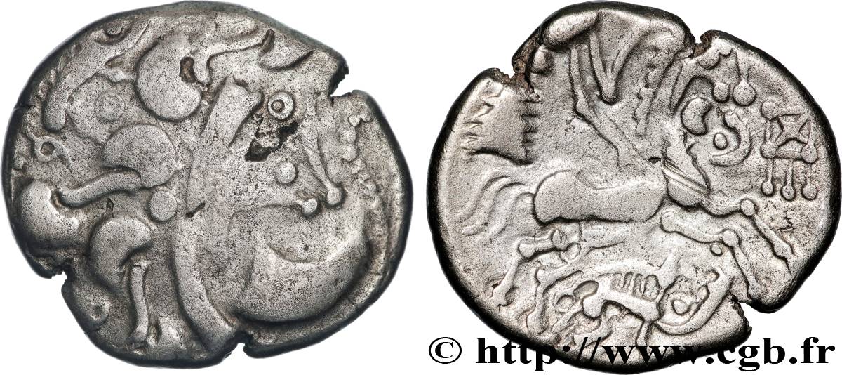 GALLIA - BAÏOCASSES (Regione di Bayeux) Statère d’argent au sanglier, “style géométrique” q.SPL