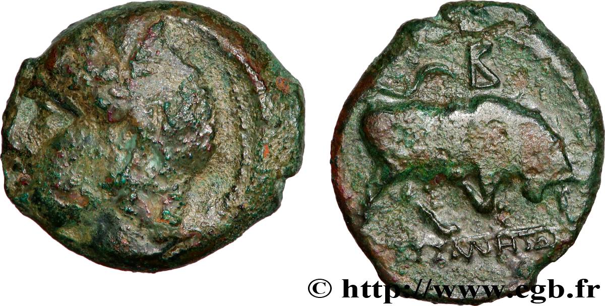 MASSALIA - MARSEILLE Petit bronze au taureau, tête à gauche VF