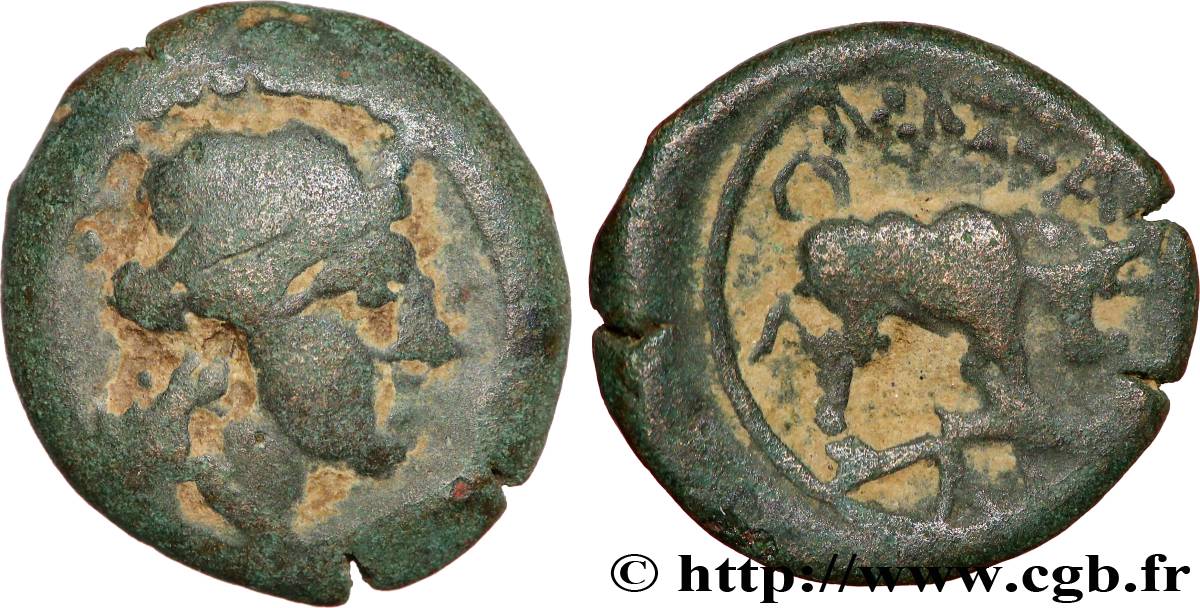 MASSALIA - MARSEILLE Petit bronze au taureau VF