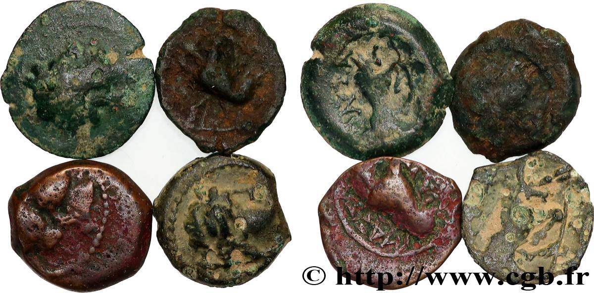 LOTS Lot de 4 petits bronzes au taureau lot