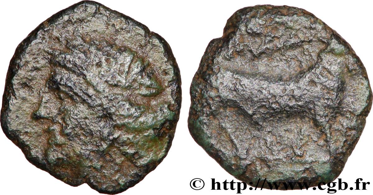 MASSALIA - MARSEILLE Petit bronze au taureau passant VF/XF