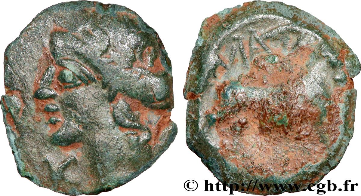 MASSALIA - MARSEILLE Petit bronze au taureau passant XF/VF