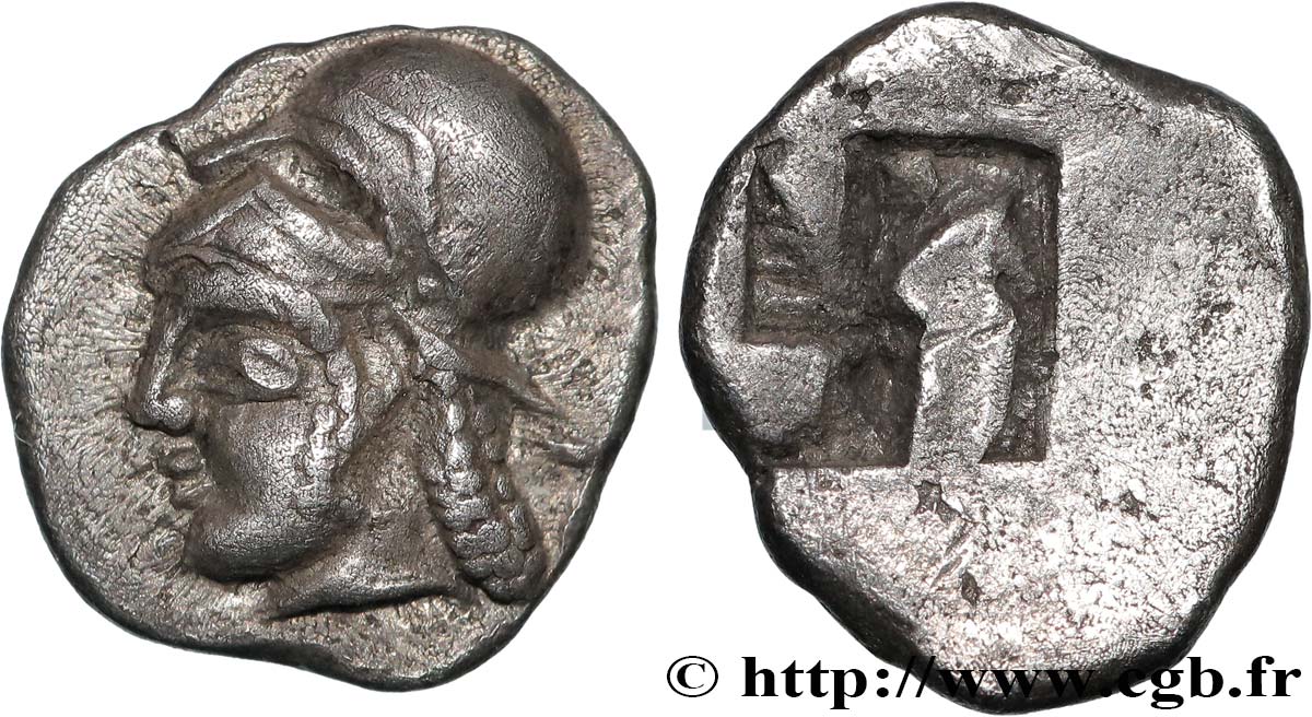 MASSALIA - MARSEILLE Litra du type du trésor d Auriol à la tête d Athéna coiffée du casque corinthien SUP