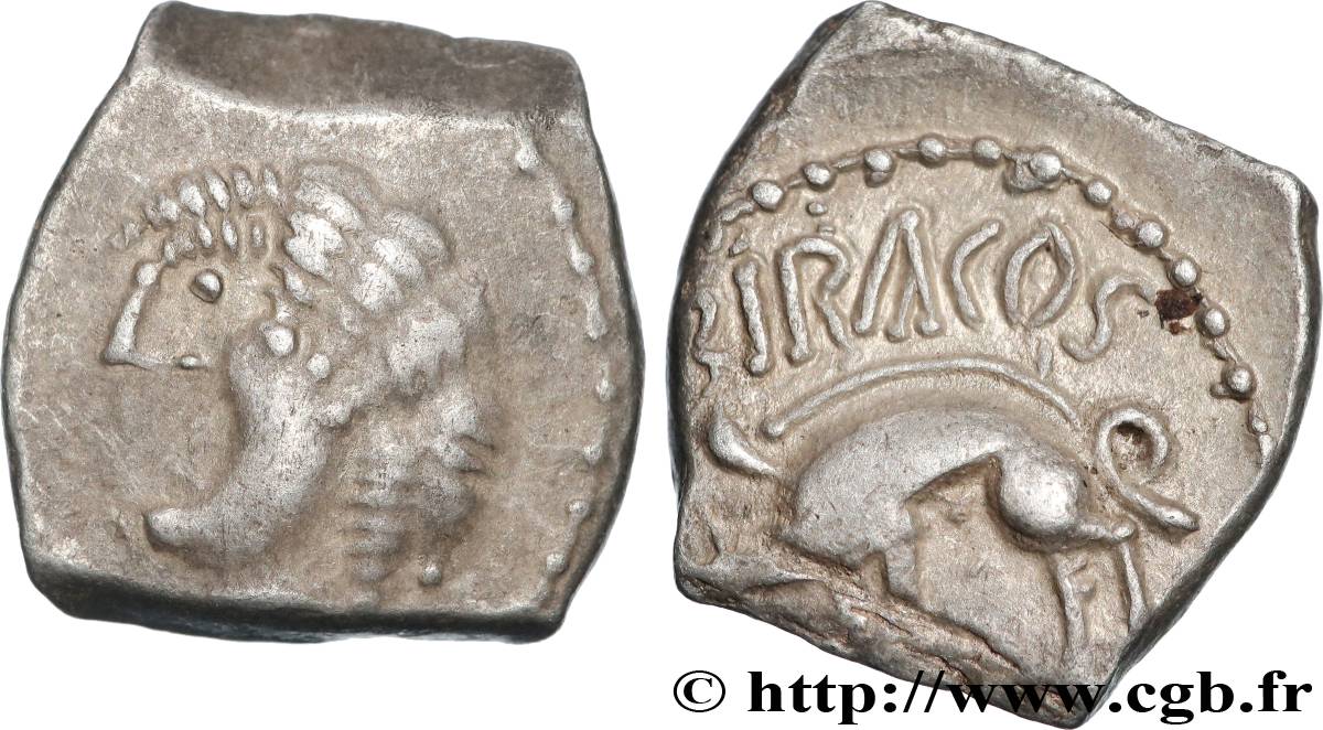 GALLIA - SOUTH WESTERN GAUL - RUTENI (Area of Rodez) Drachme VIIRIA / BIRACOS “au sanglier” AU