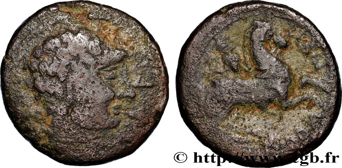 HISPANIA - SPAIN - AREKORATA (Province of Soria) Unité de bronze au cavalier ou as VF