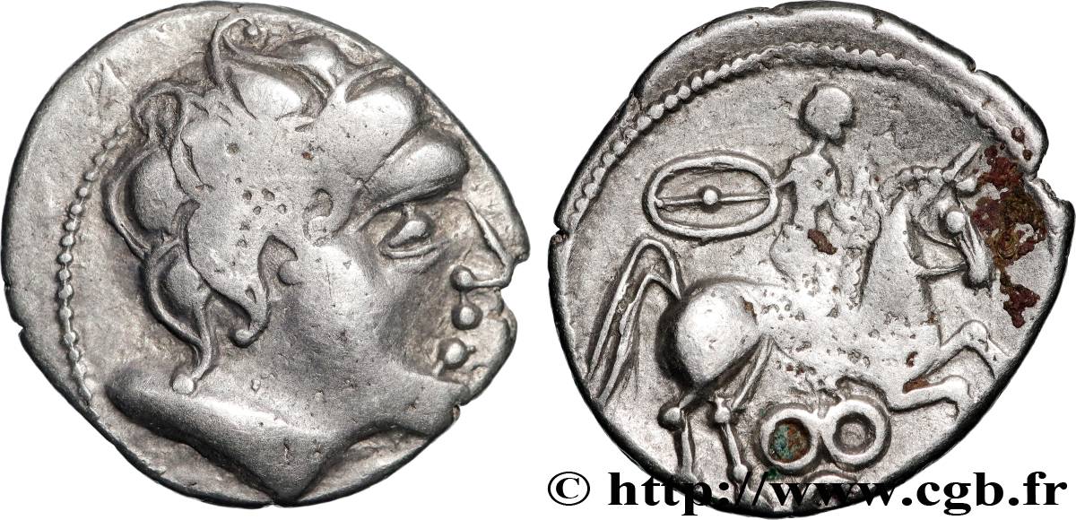 PICTONS / BITURIGES / CARNUTES - CENTRE-OUEST, Incertaines Drachme au cavalier et aux annelets TTB+