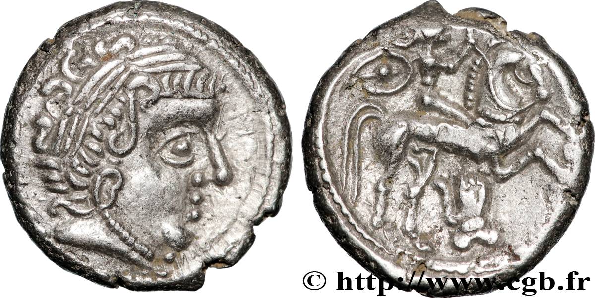 PICTONES / BITURIGES - MID-WESTERN, Unspecified Drachme au cavalier et à la main - P I AU