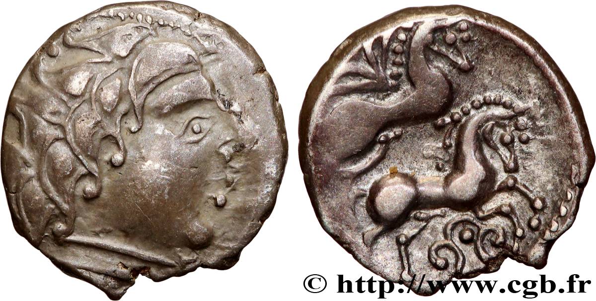 PICTONES / BITURIGES - MID-WESTERN, Unspecified Drachme aux deux chevaux - série A1 AU/AU
