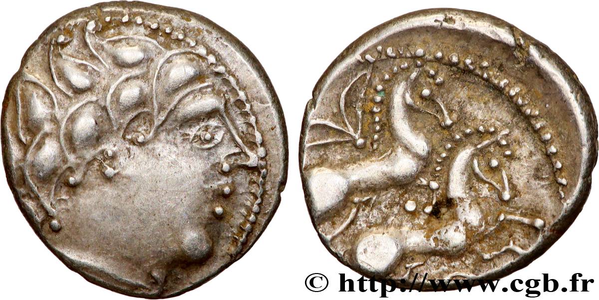 PICTONES / BITURIGES - MID-WESTERN, Unspecified Drachme aux deux chevaux - série A1 AU/AU