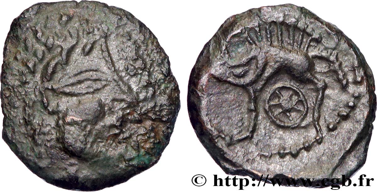 VELIOCASSES (Area of Norman Vexin) Bronze au sanglier de Saint-André-sur-Cailly XF/AU