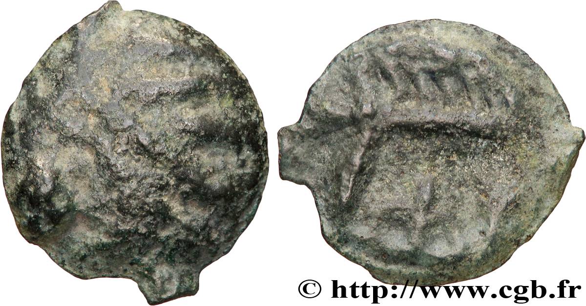 GALLIA BELGICA - LEUCI (Area of Toul) Potin à la tête d’indien, classe Ij/h VF