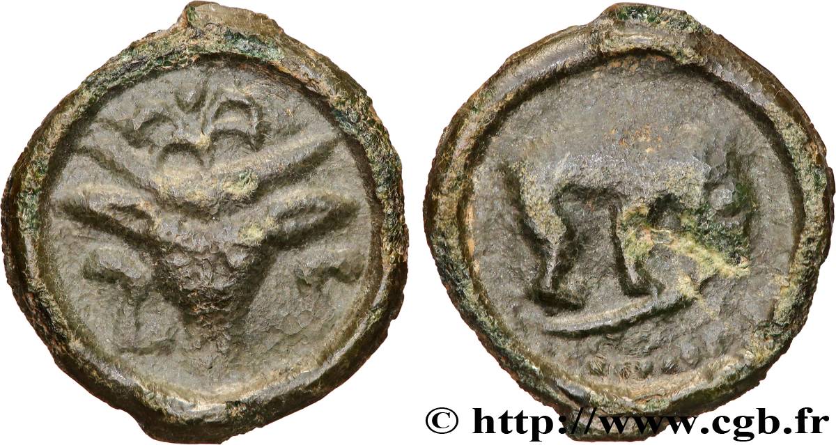 GALLIA BELGICA - REMI (Area of Reims) Potin au bucrane VF