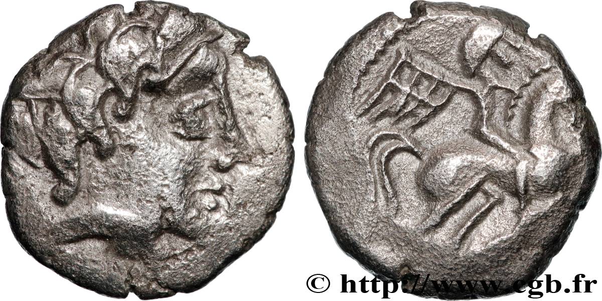 GALLIEN - PICTONES (Region die Poitiers) Drachme au cavalier ailé - trésor d’Ouzilly SS/fVZ