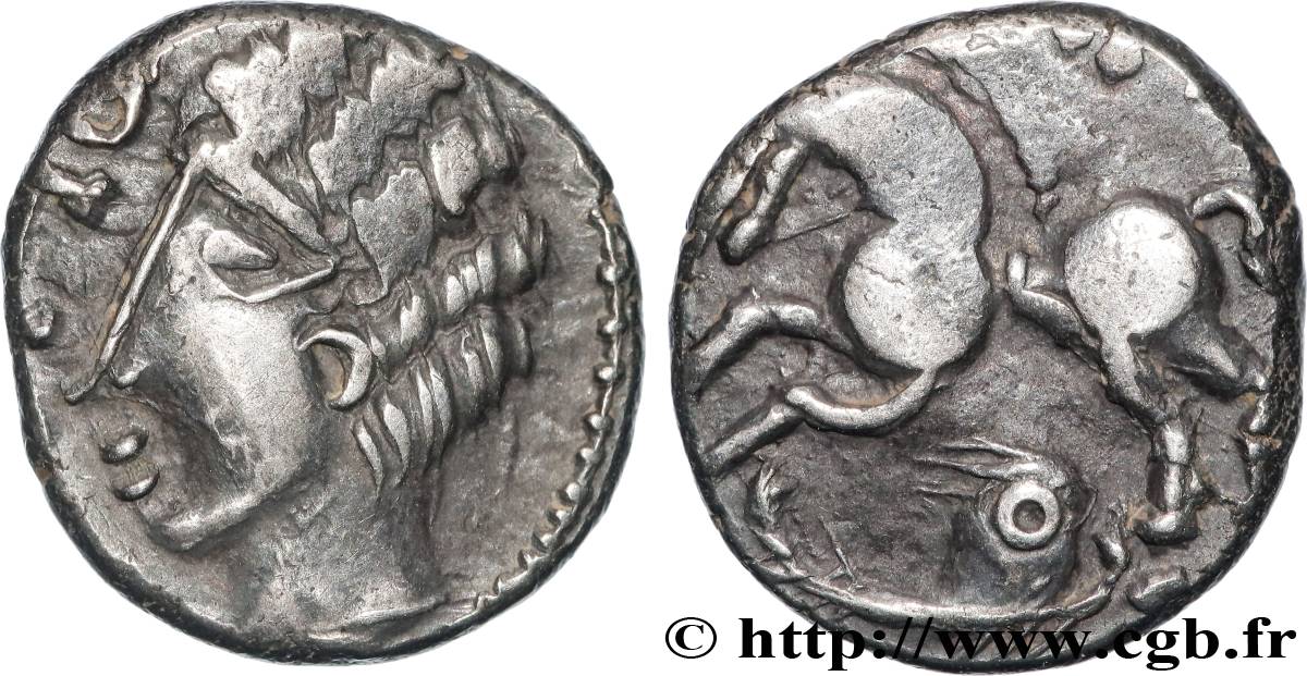 GALLIA BELGICA - LEUCI (Area of Toul) Denier SOLIMA/COLIMA XF