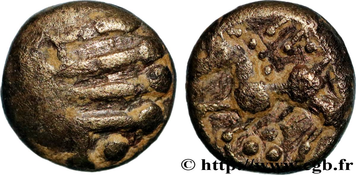 GALLIA BELGICA - REMI (Area of Reims) Quart de statère “aux segments de cercles”, à l’esse et au A XF
