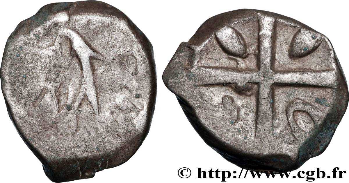 GALLIA - SOUTH WESTERN GAUL - VOLCÆ TECTOSAGES (Area of Toulouse) Drachme “à la tête cubiste”, S. 1 VG/XF