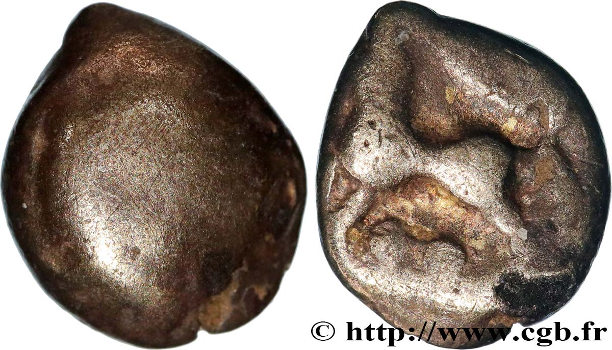 GALLIA BELGICA - REMI (Area of Reims) Quart de statère “aux segments de cercles”, cheval à gauche VF
