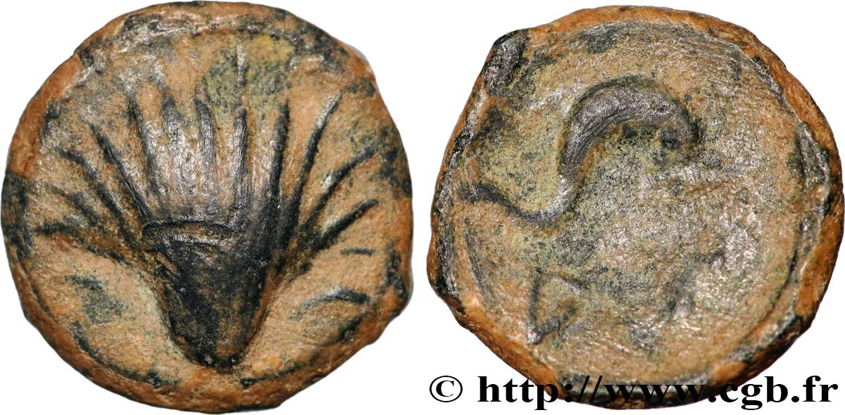 HISPANIA - SPAIN - ARSE SAGUNTO (Province of Valencia) Quadrant à la coquille et au dauphin XF