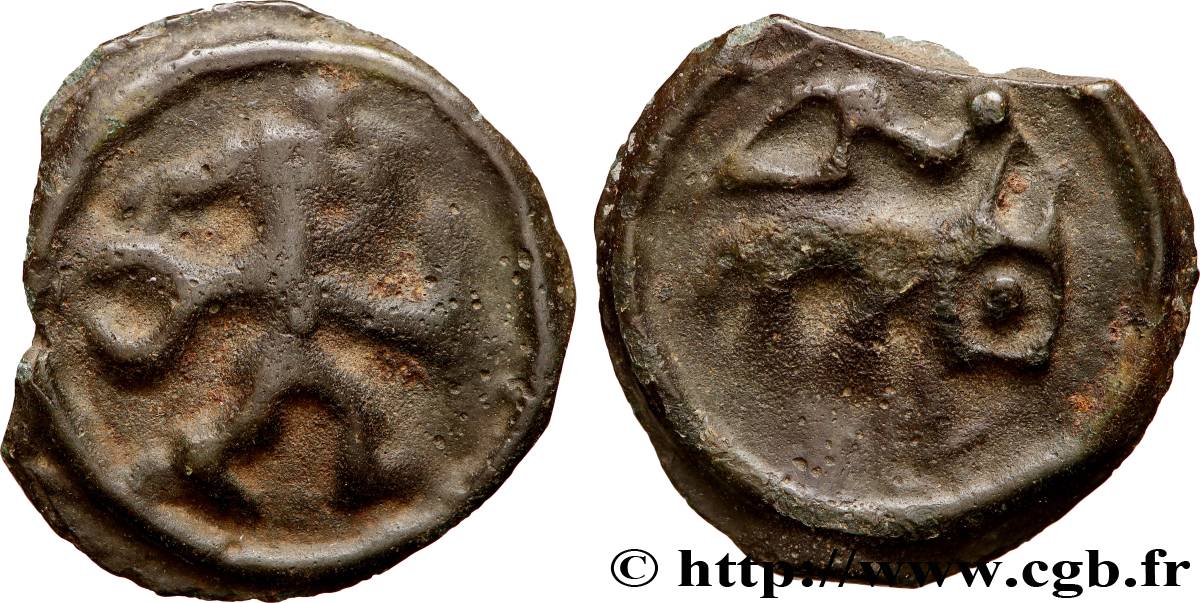 GALLIA BELGICA - REMI (Area of Reims) Potin au guerrier courant XF