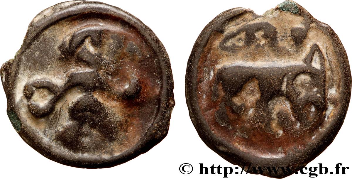 RÈMES (Région de Reims) Potin au guerrier courant TB+