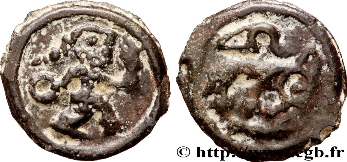 GALLIA BELGICA - REMI (Area of Reims) Potin au guerrier courant VF