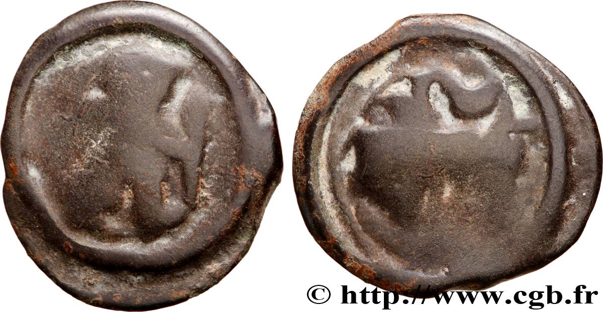 RÈMES (Région de Reims) Potin au guerrier courant TB