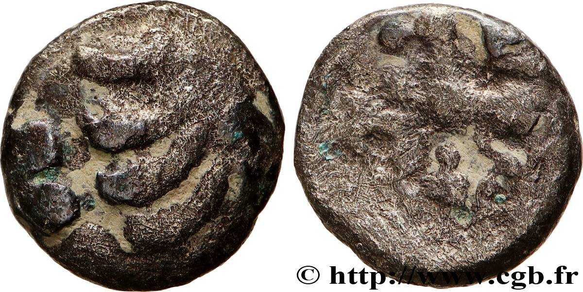 GALLIA BELGICA - REMI (Area of Reims) Quart de statère “aux segments de cercles”, cheval à gauche VF