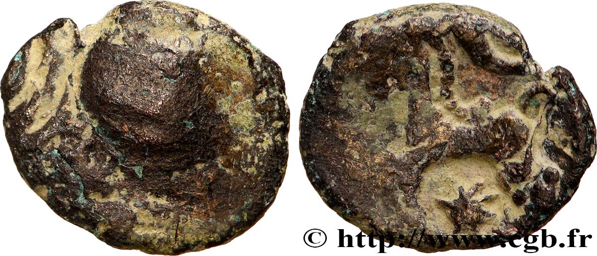 GALLIA BELGICA - REMI (Regione di Reims) Quart de statère “aux segments de cercles”, cheval à gauche MB/q.BB